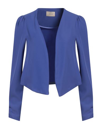 Woman Blazer Blue Size 12 Polyester, Elastane