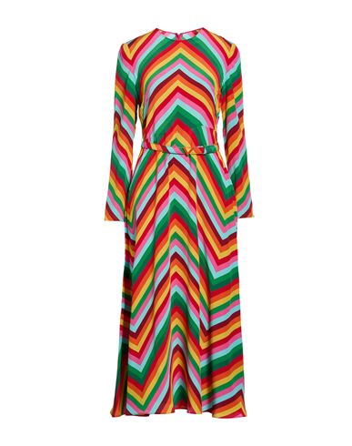 Woman Midi dress Green Size 12 Silk