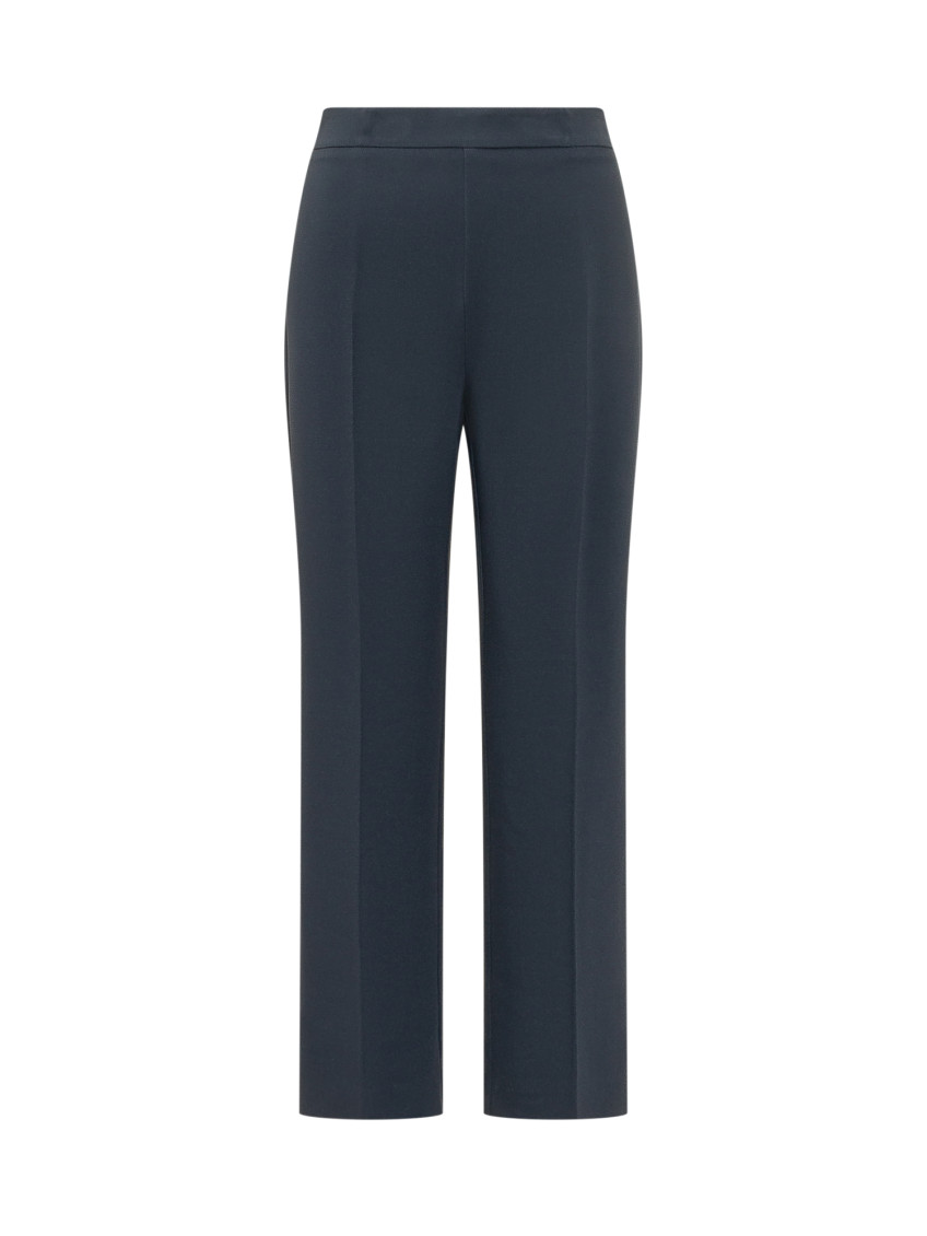 Blue Bootcut Flat Front Pants