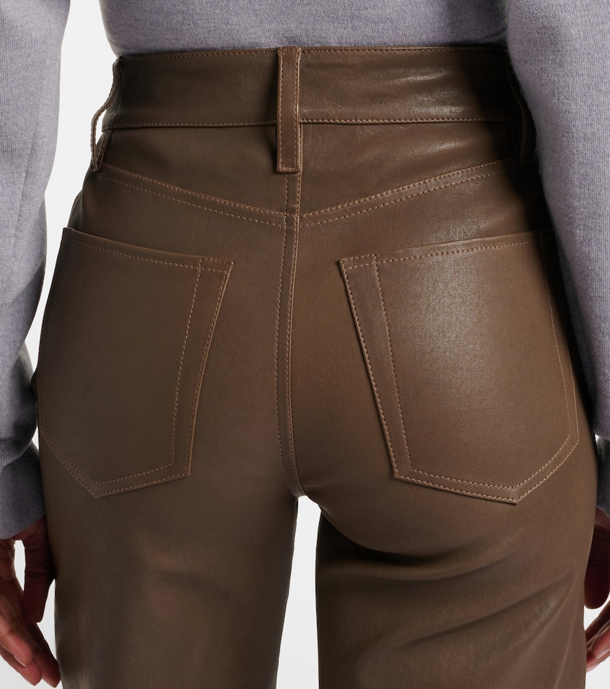 Le Slim Palazzo leather wide-leg pants