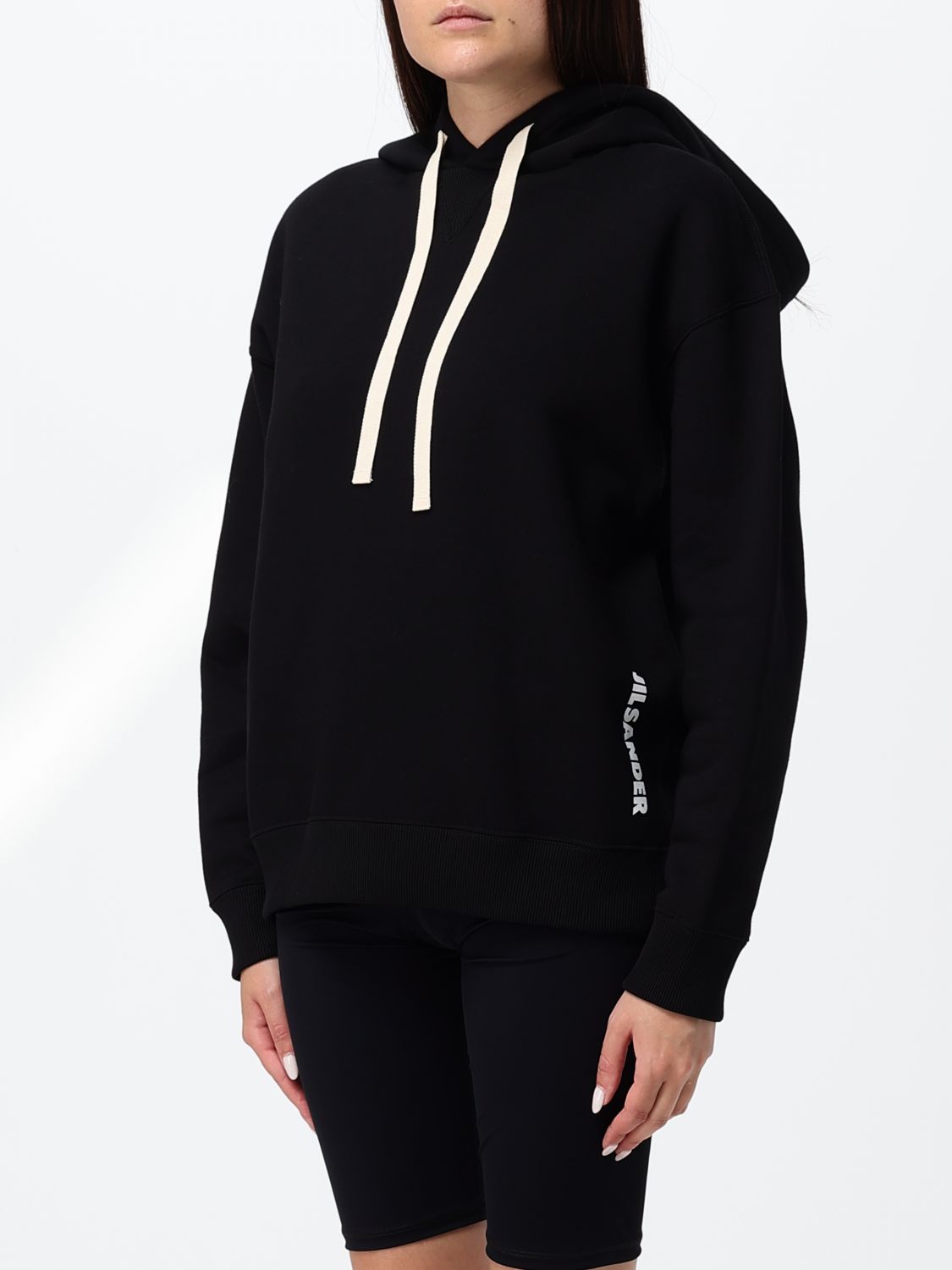 Relaxed Fit Cotton Hoodie with Contrasting Logo