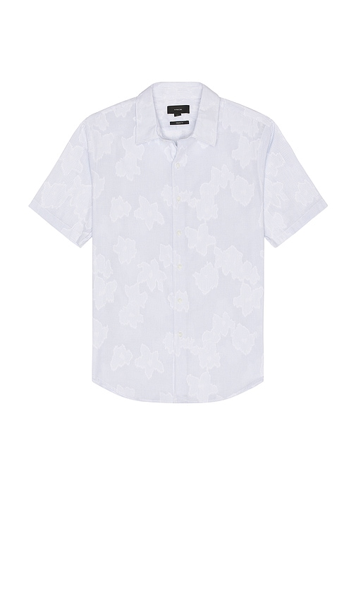 Vince Fil Coupe French Placket Shirt in Blue.  S. Also in