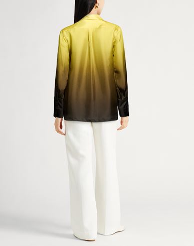Woman Shirt Mustard Size 12 Silk