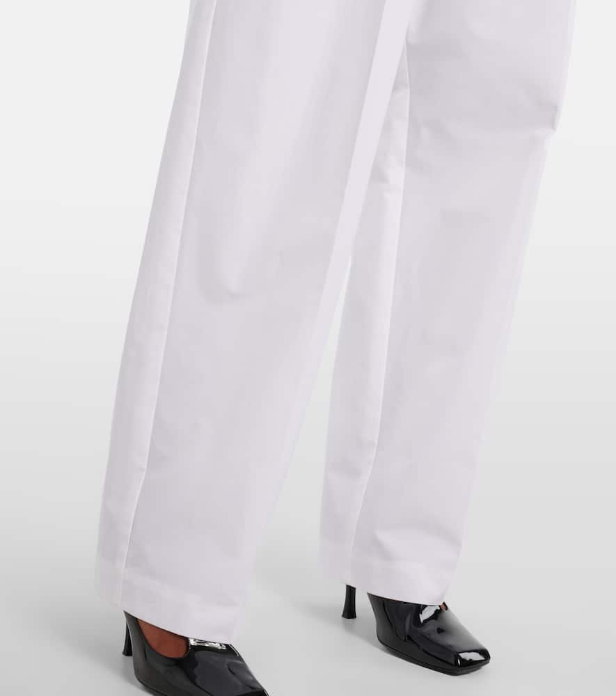 Trenton cotton poplin wide-leg pants