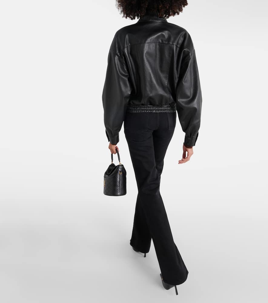 Saint Laurent Leather bomber jacket