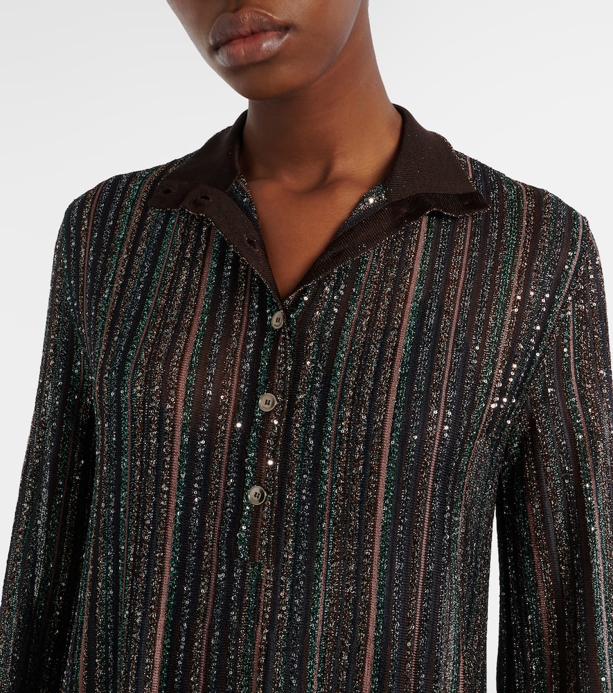 Sequined lamé maxi dress