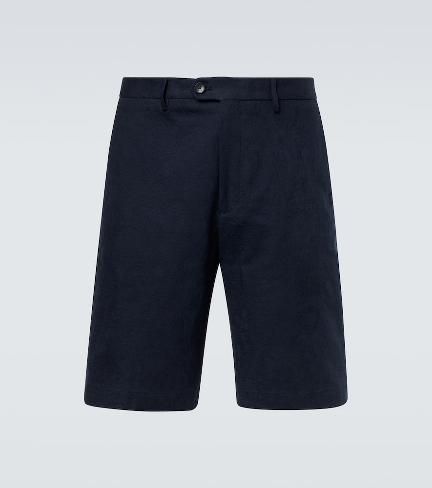 Cotton-blend Bermuda shorts