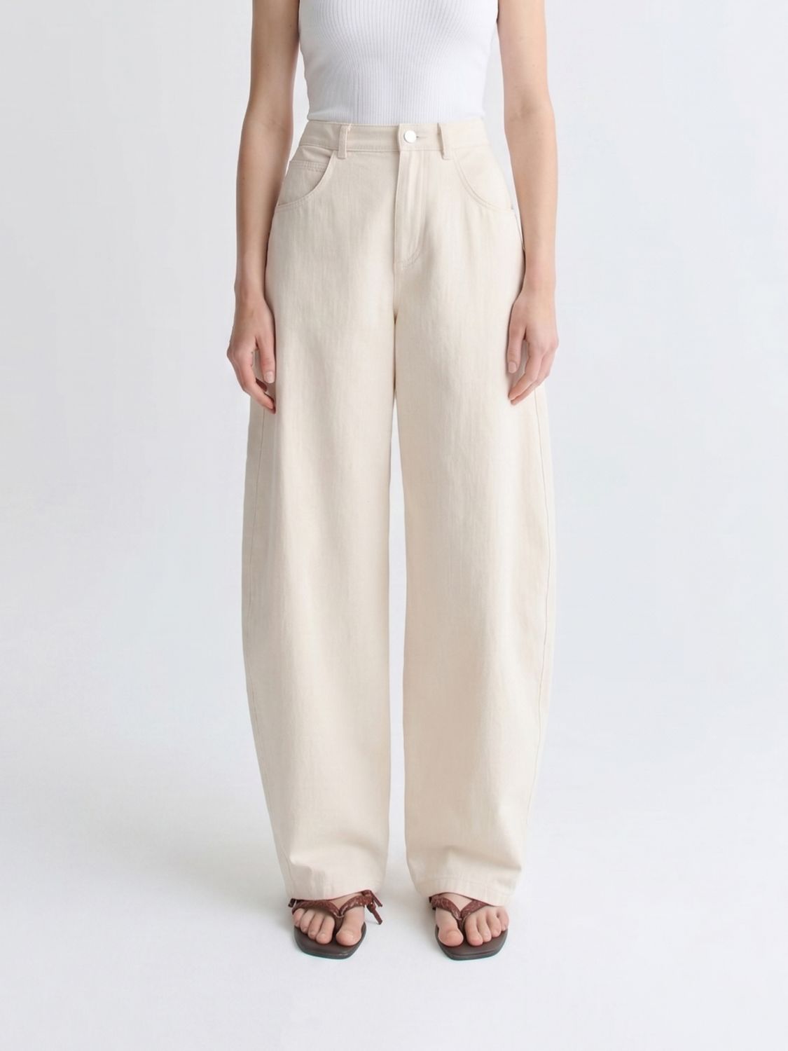 SÉFR Pants Woman color Ecru