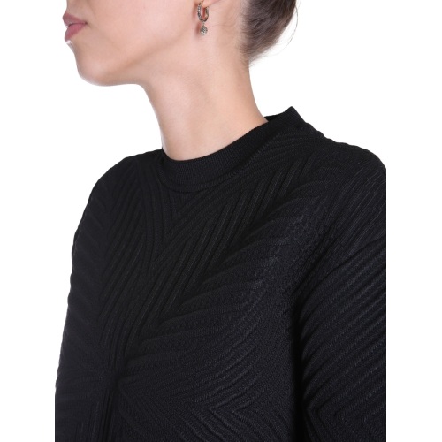 Patterned rib-knit jumper
