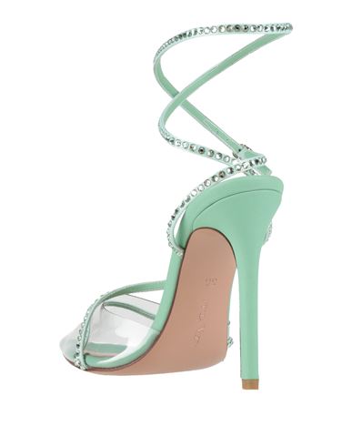 Woman Pumps Light green Size 11 Leather, PVC