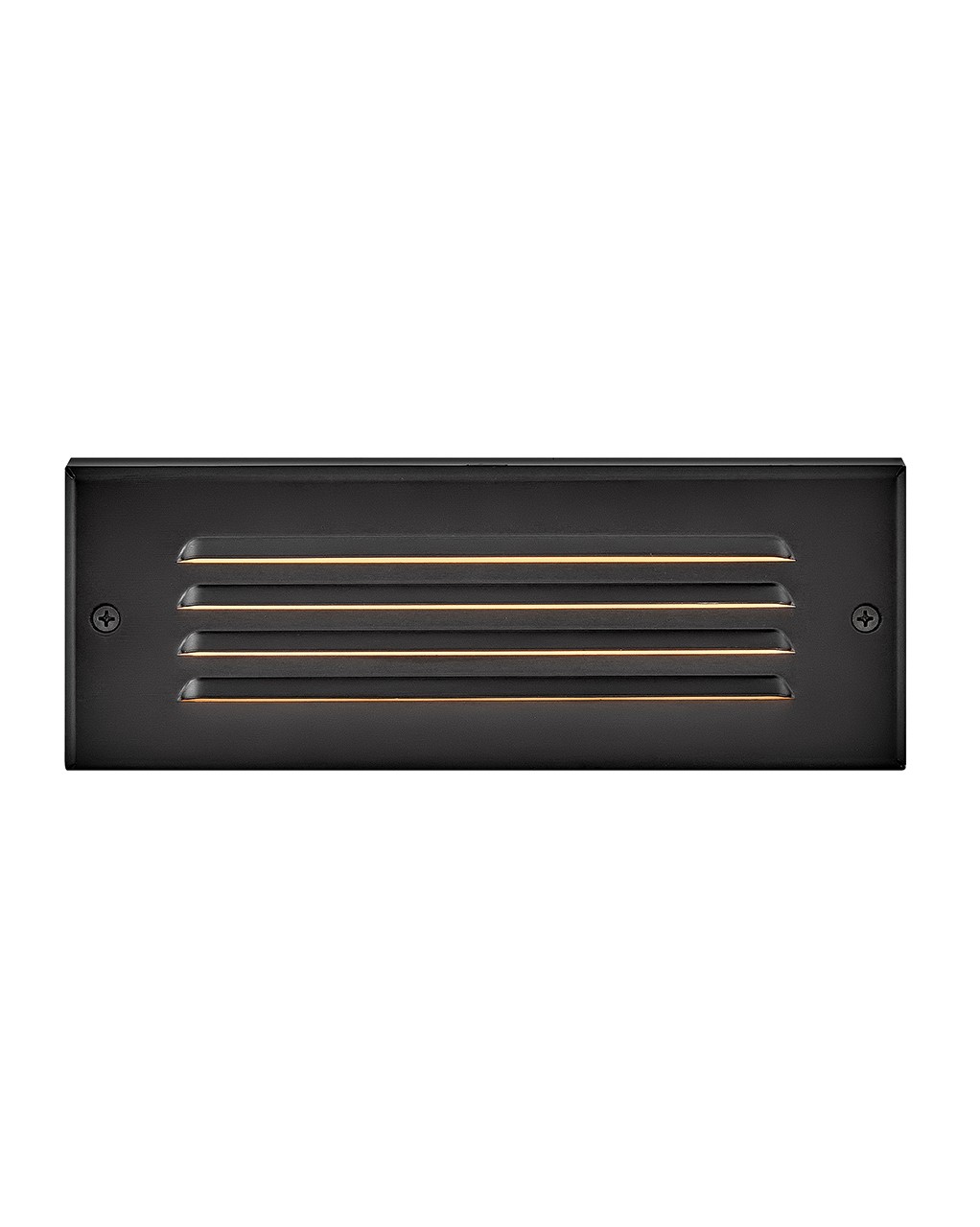 Stainless Steel Black LED Flush Step Light from the Dash Louvered Collection