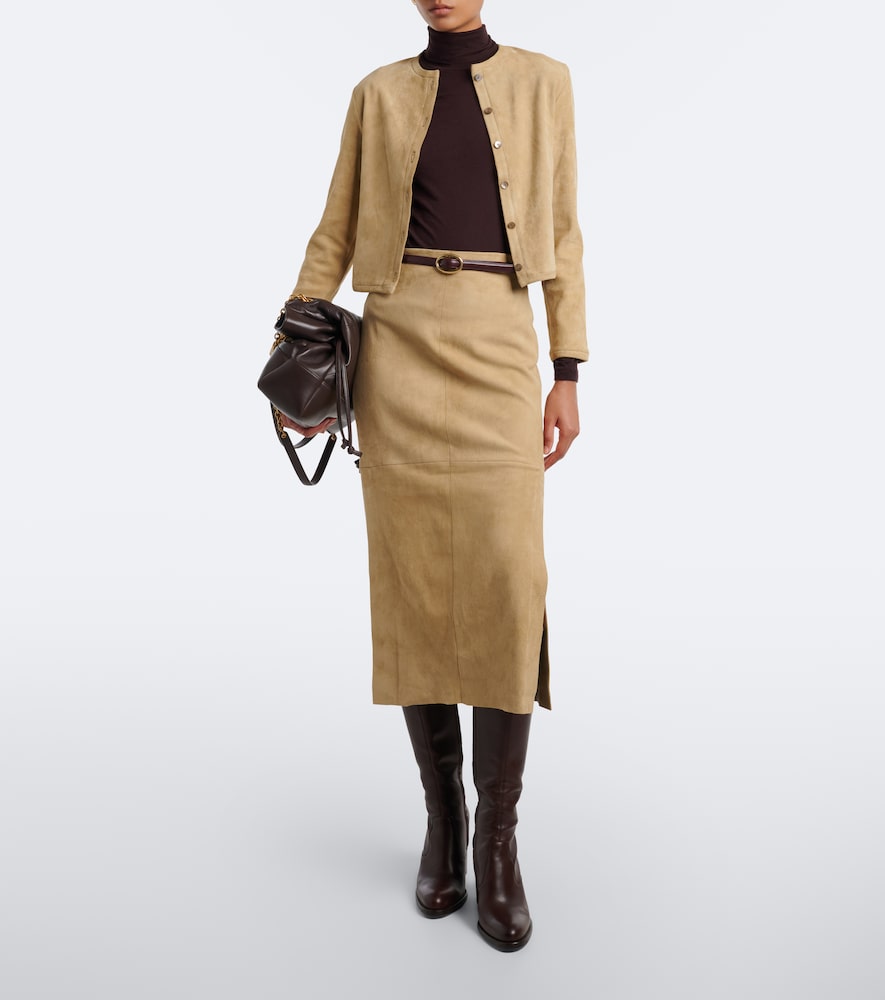 Winona suede midi skirt