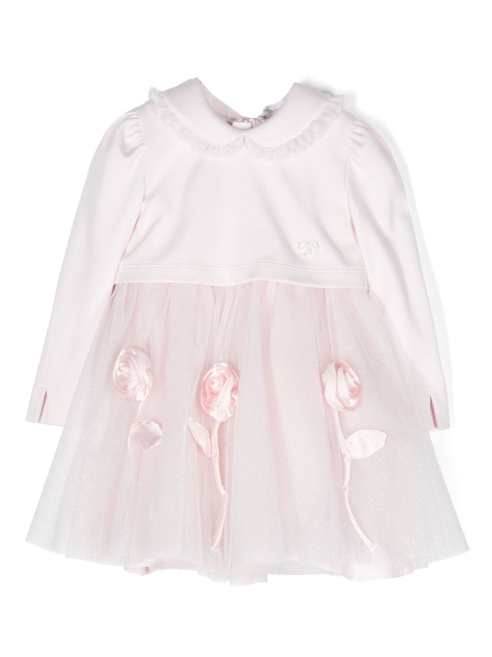 Tulle-panelled party dress set - Pink