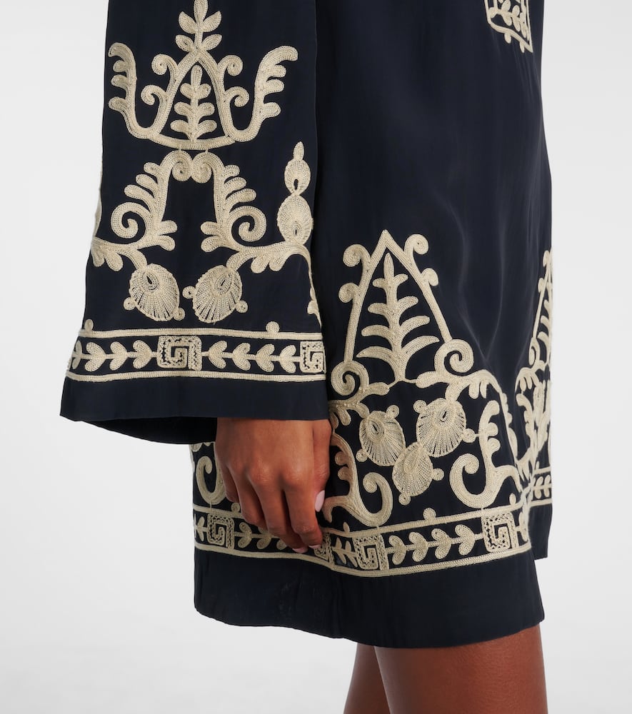 Fadeli embroidered crêpe tunic