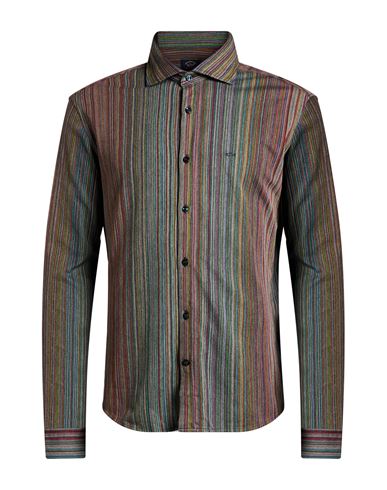Man Shirt Green Size 16 Cotton