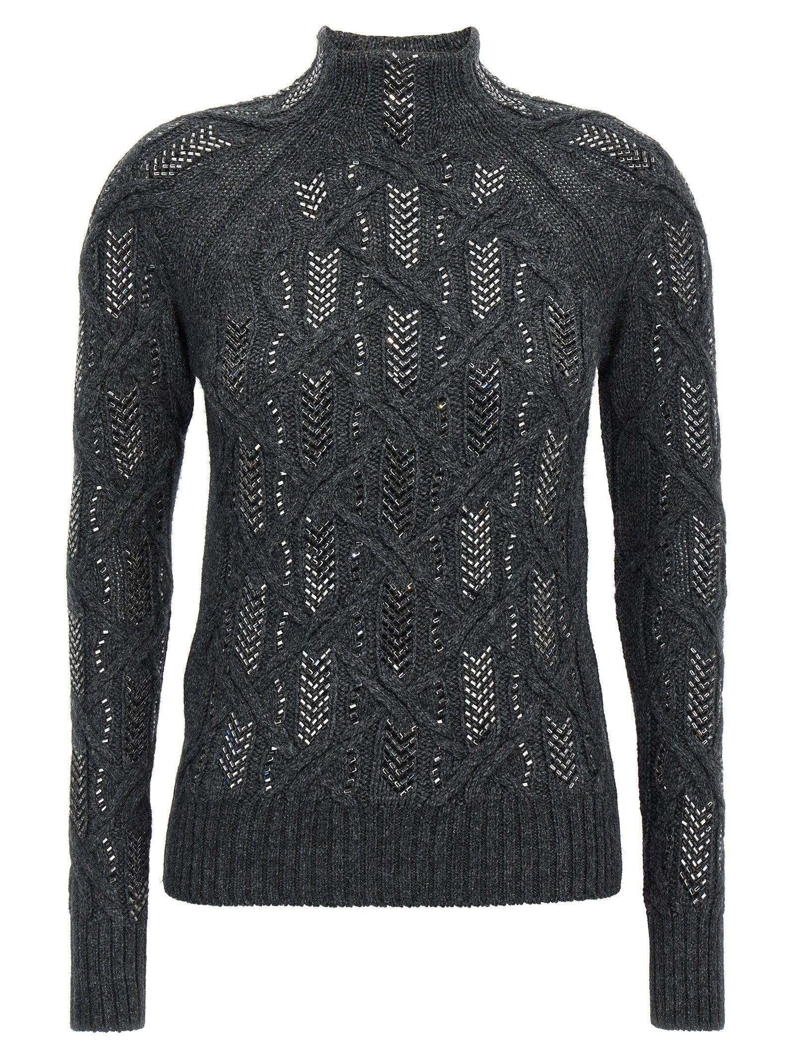 Crystal Braid Sweater