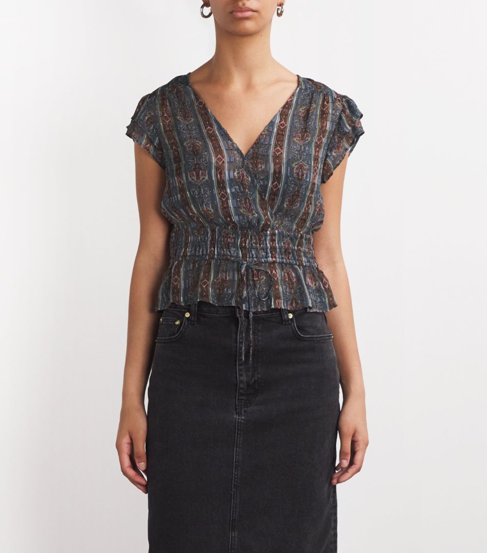 Silk-Blend Pancetta Blouse