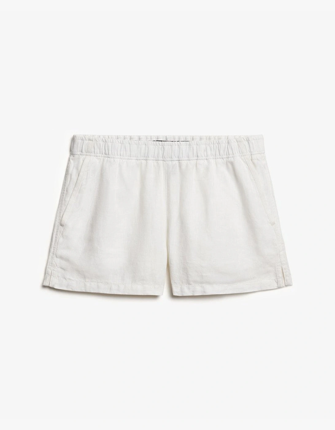 Women's Superdry Women's Linen Drawstring Short White - Size: 10