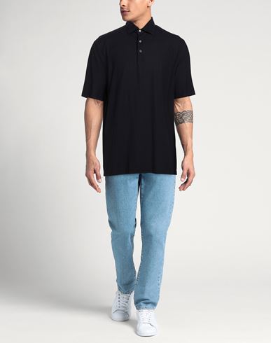 Man Polo shirt Midnight blue Size 40 Cotton