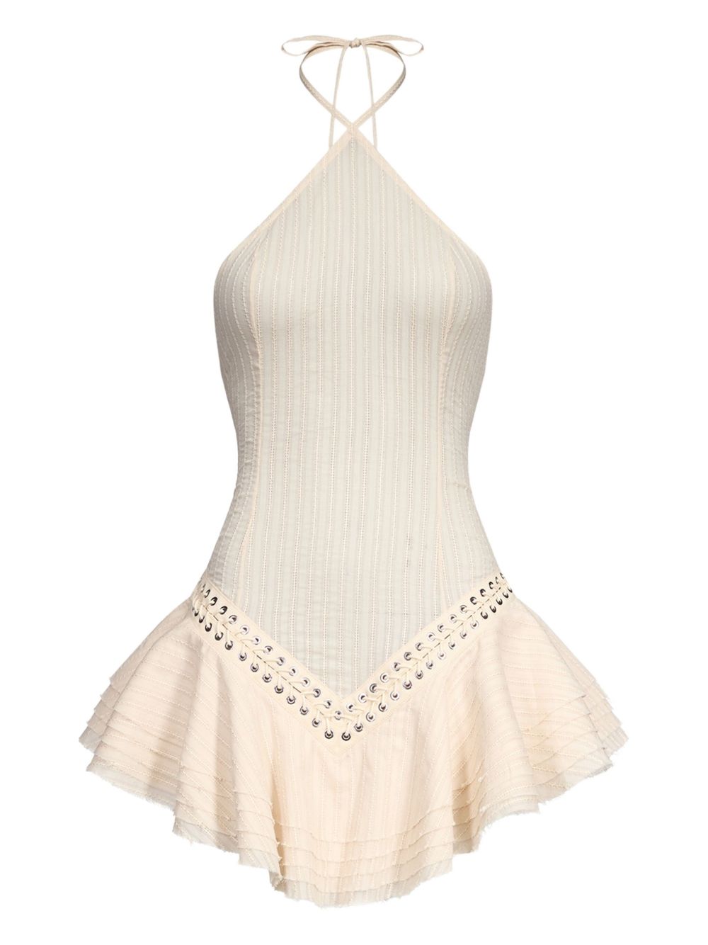 Ludovic de Saint Sernin Square mini dres - Neutrals
