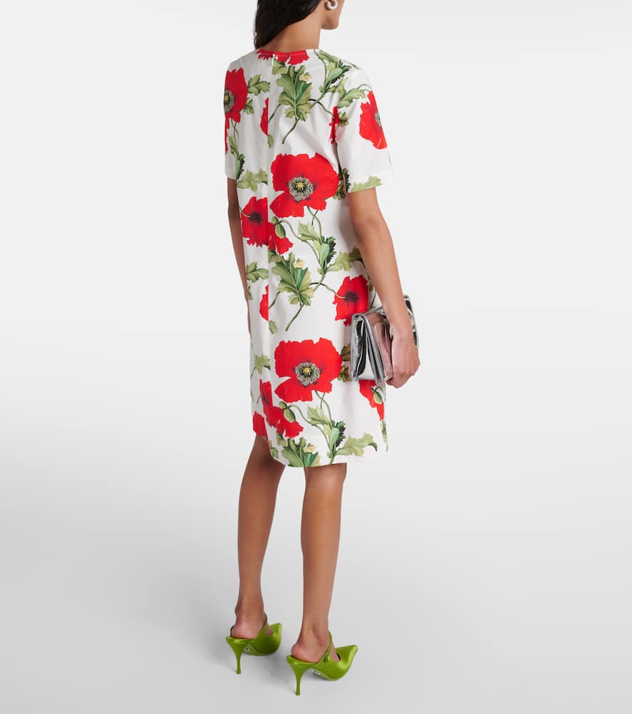 Floral cotton-blend minidress