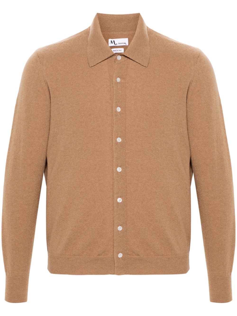 Pointed-collar cardigan - Neutrals