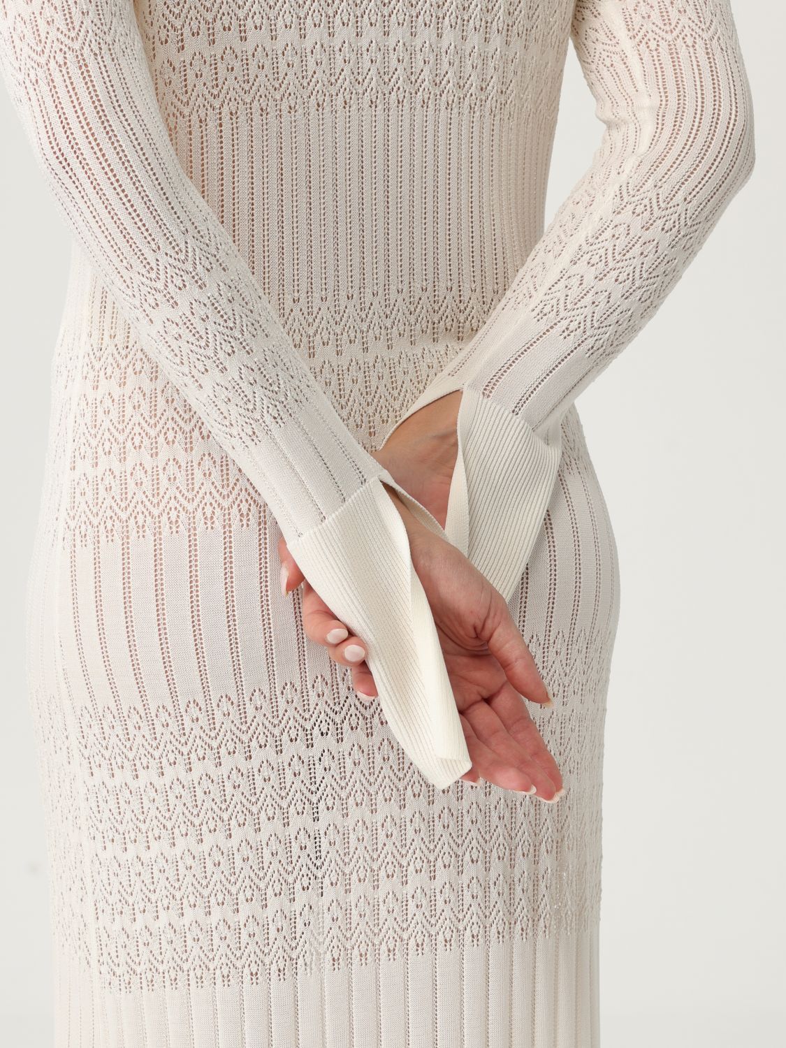 BOSS V-neck dress - White