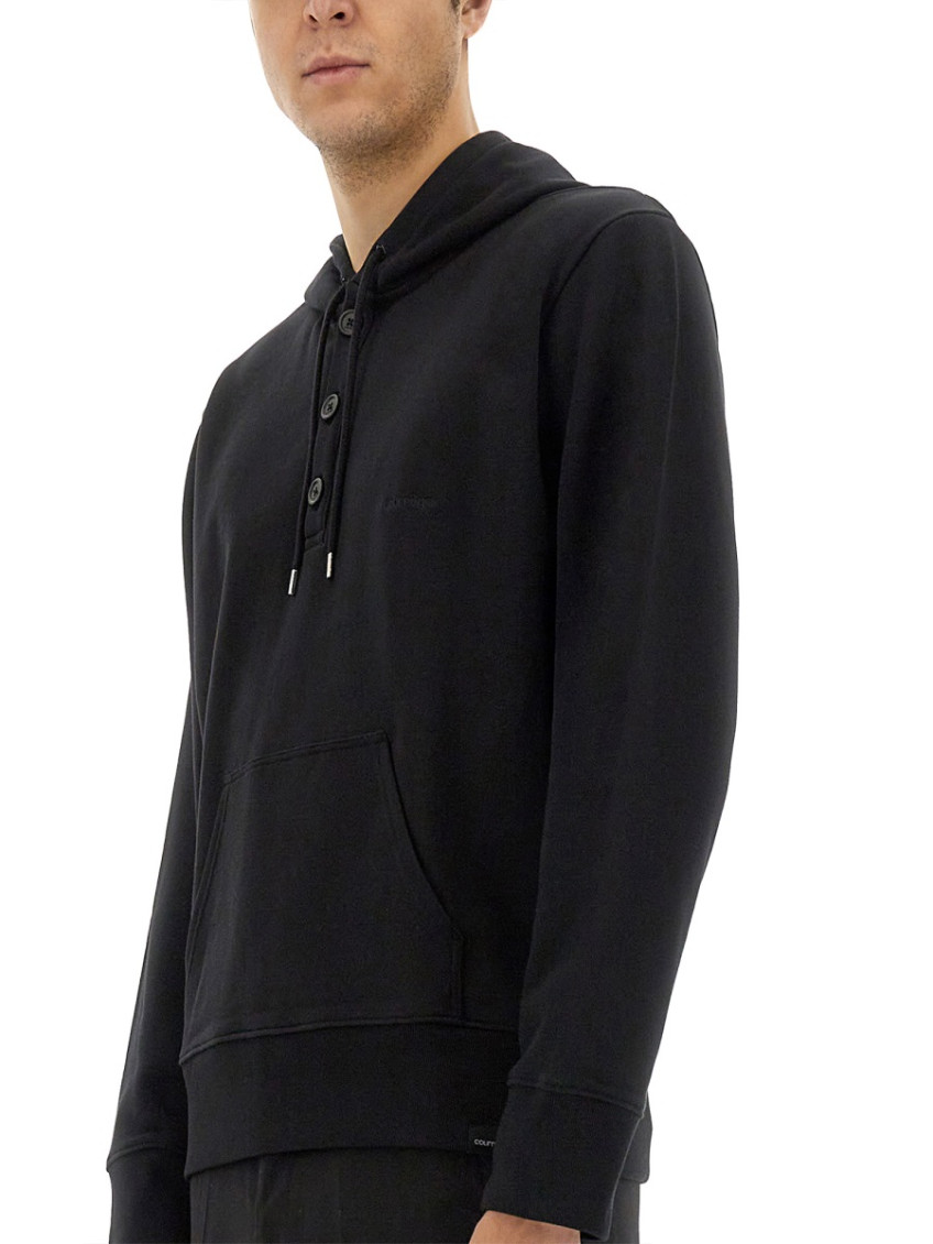 Black Logo Hood Sweatshirts