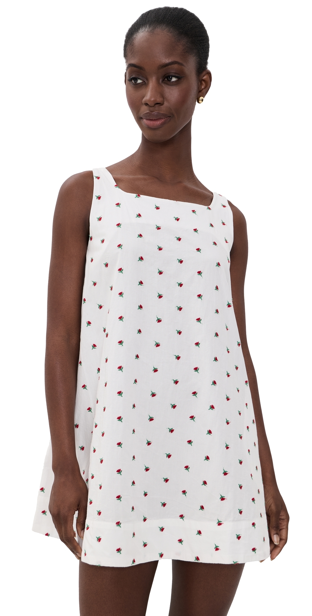 The Clara Mini Dress White Petite Flower