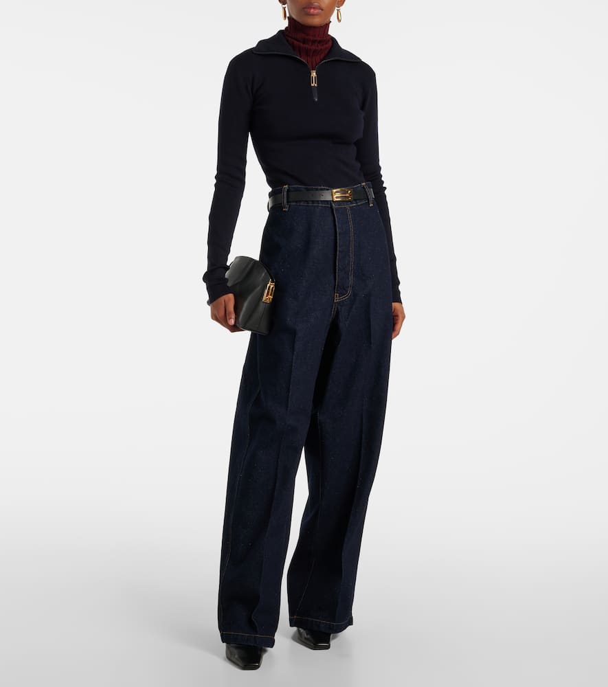 High-rise wide-leg jeans