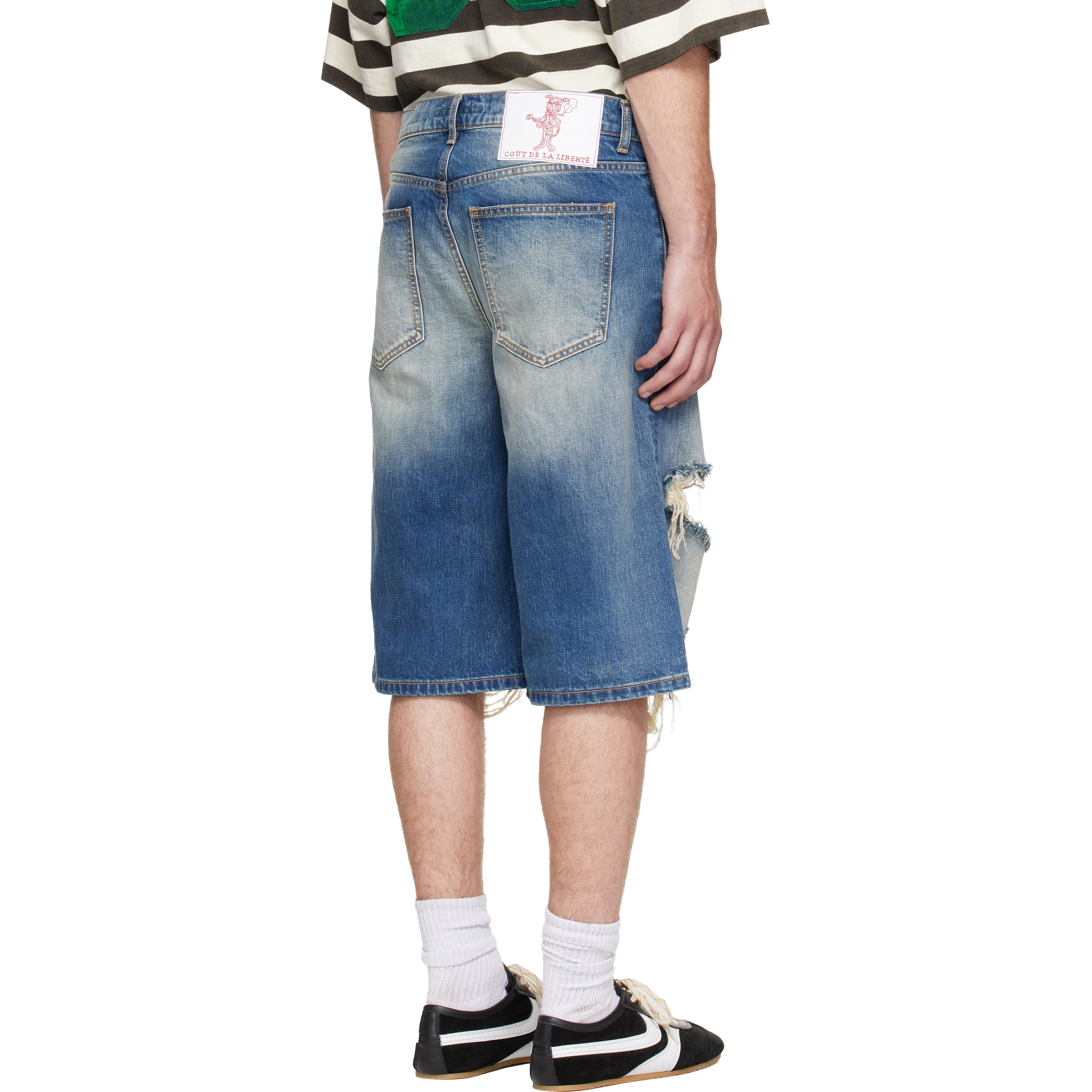 Blue Zander Crispy Baggy Denim Shorts