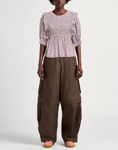Woman Top Purple Size M Cotton, Polyester, Elastane