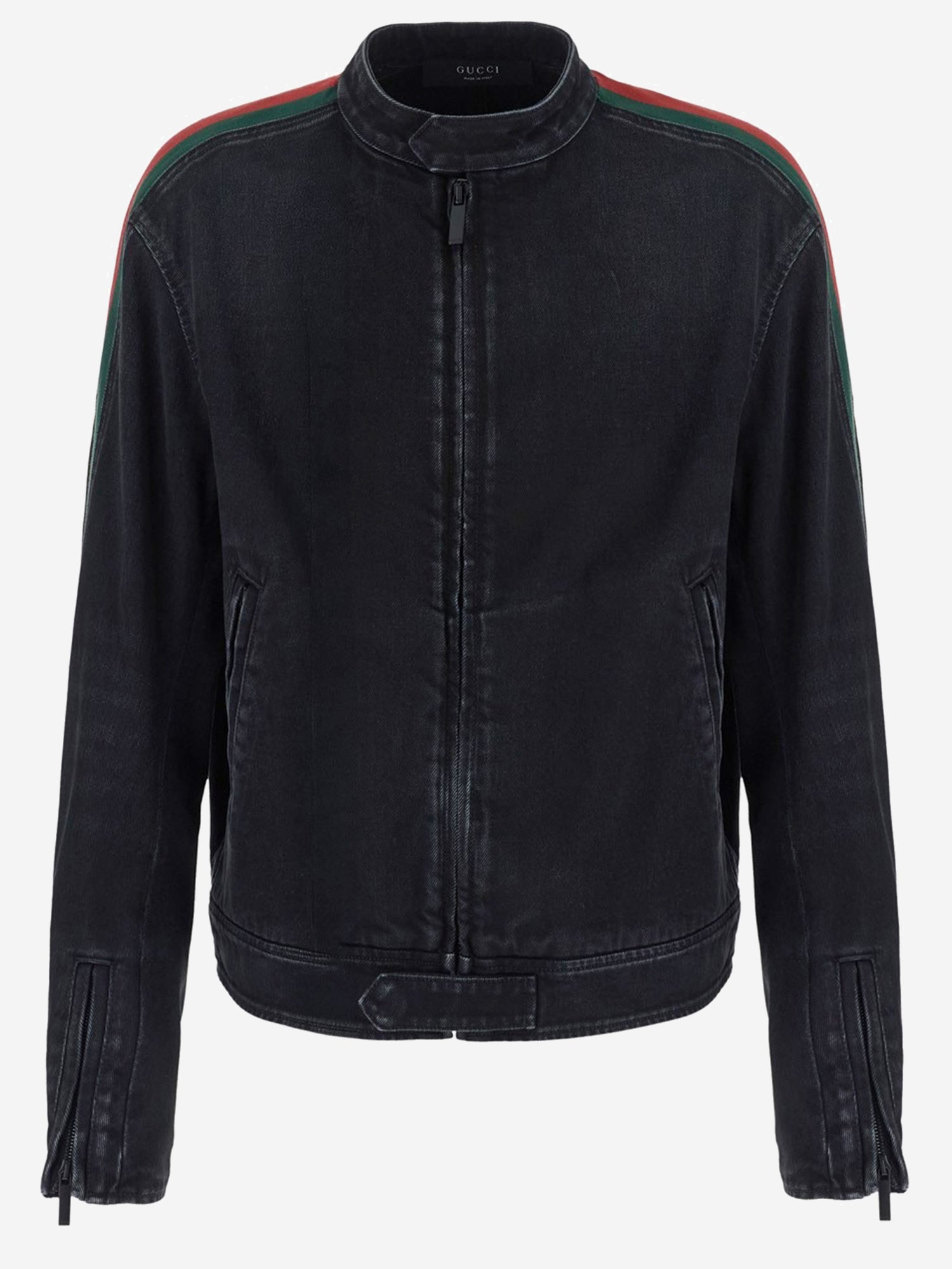 Cotton Biker Jacket — Black