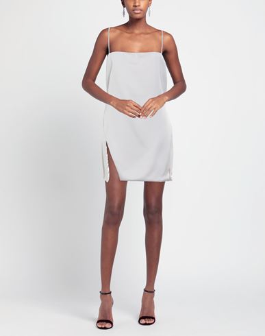 Woman Mini dress Light grey Size 10 Polyester