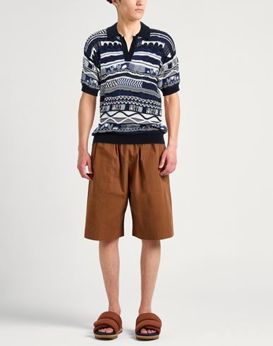 Man Sweater Blue Size 40 Cotton, Polyamide