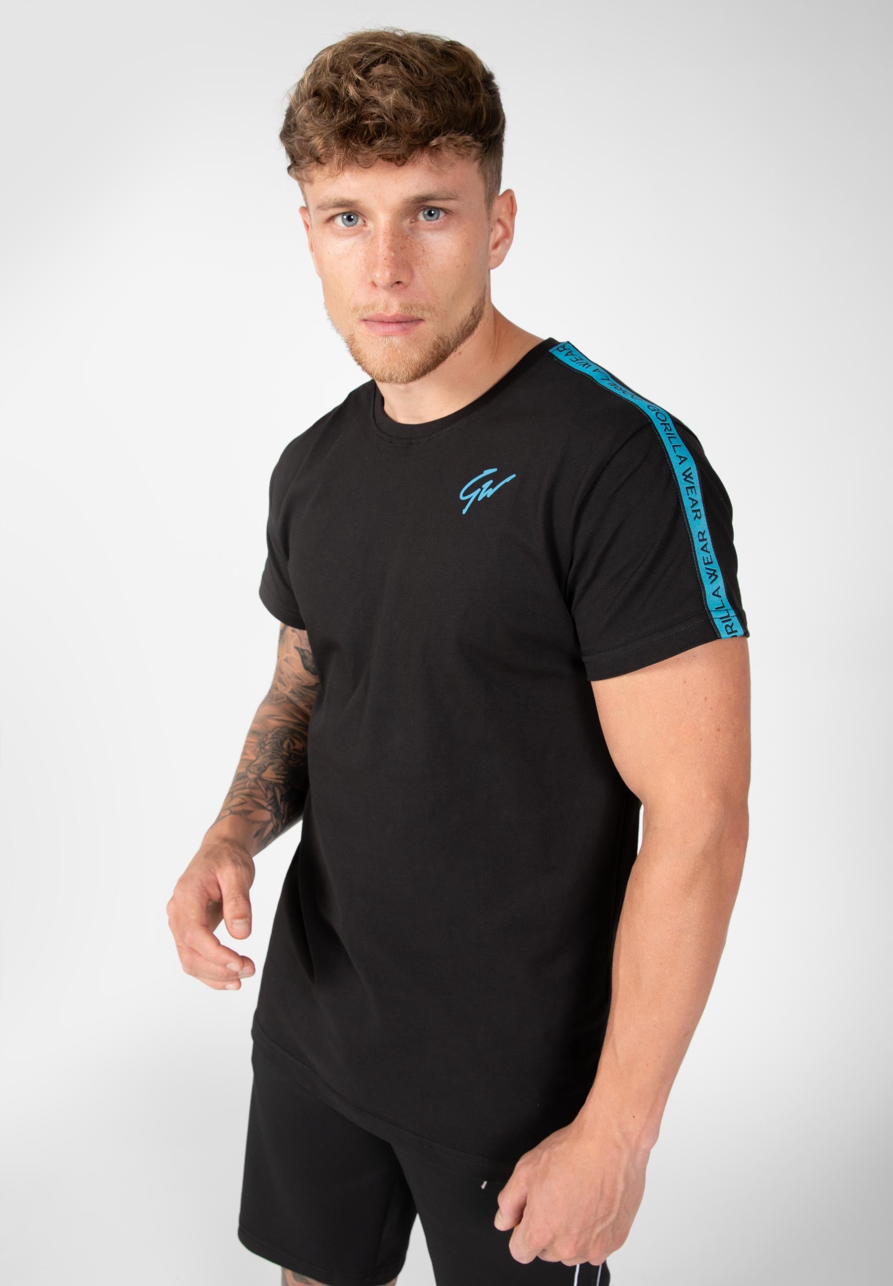 Chester T-shirt - Black/Blue