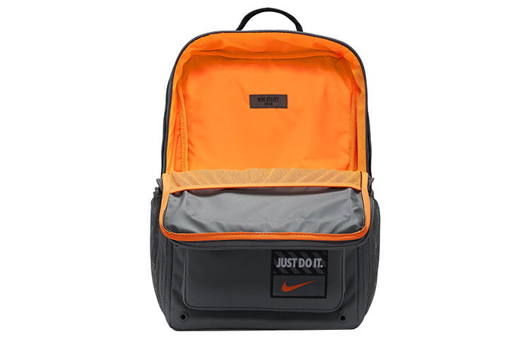 Large Capacity Training Sports Zipper  Fabric Schoolbag Backpack Unisex Smoke Gray