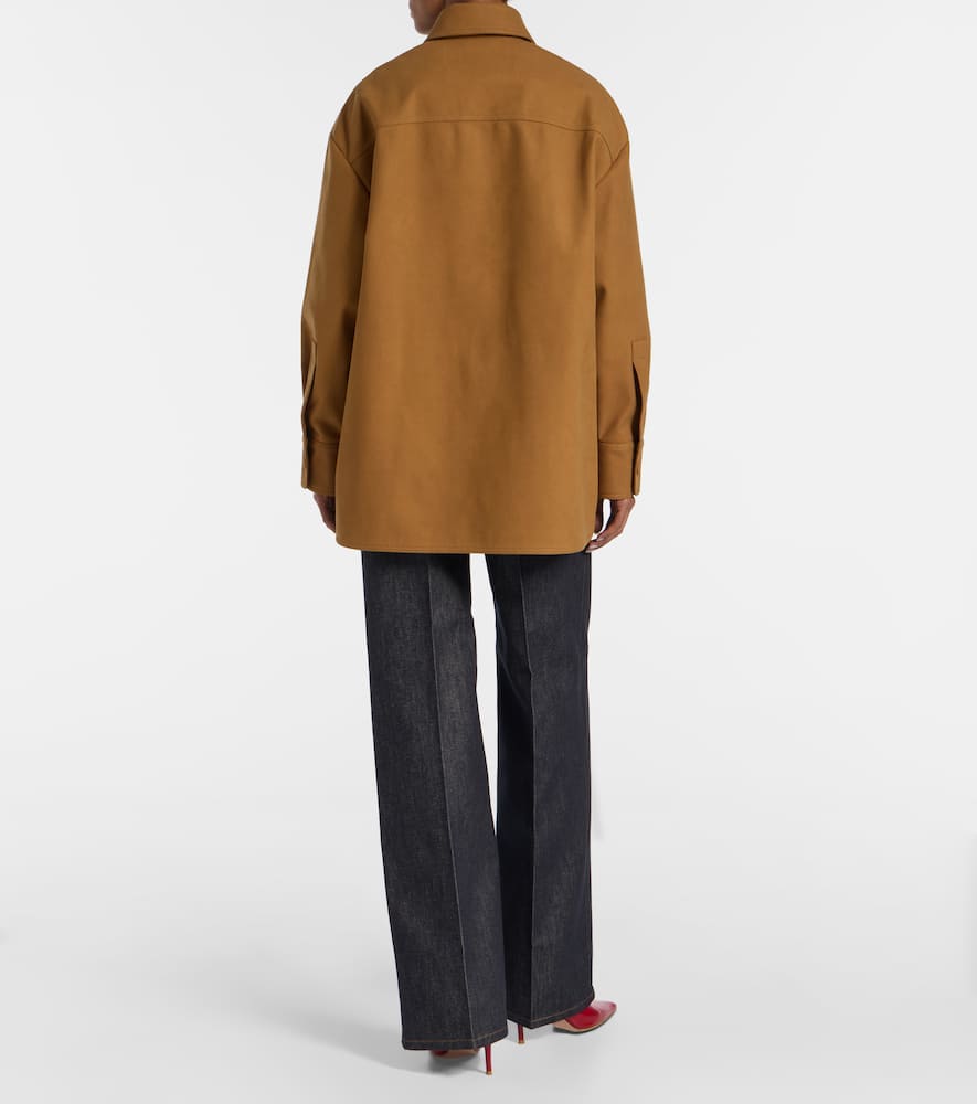 Faux suede overshirt