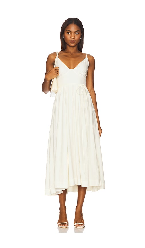 House of Harlow 1960 x REVOLVE Cade Midi Dress in Ivory.  XS. Also in L, M, S