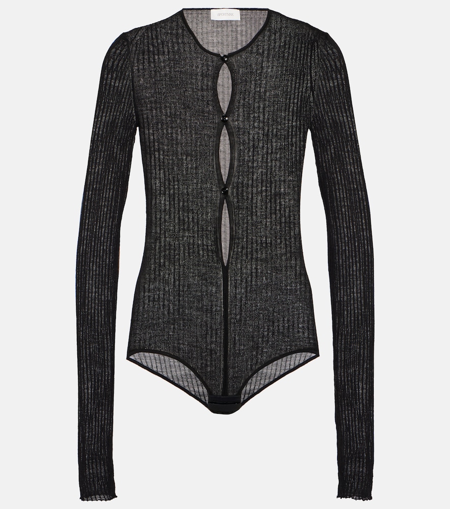 Rib-knit bodysuit