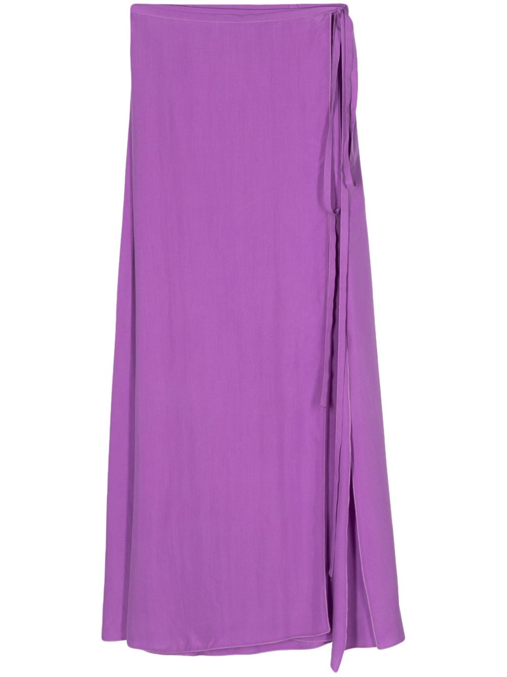 Wrap silk skirt - Purple