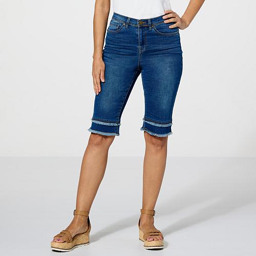 New Classic Stretch Denim Bermuda Short - Blue