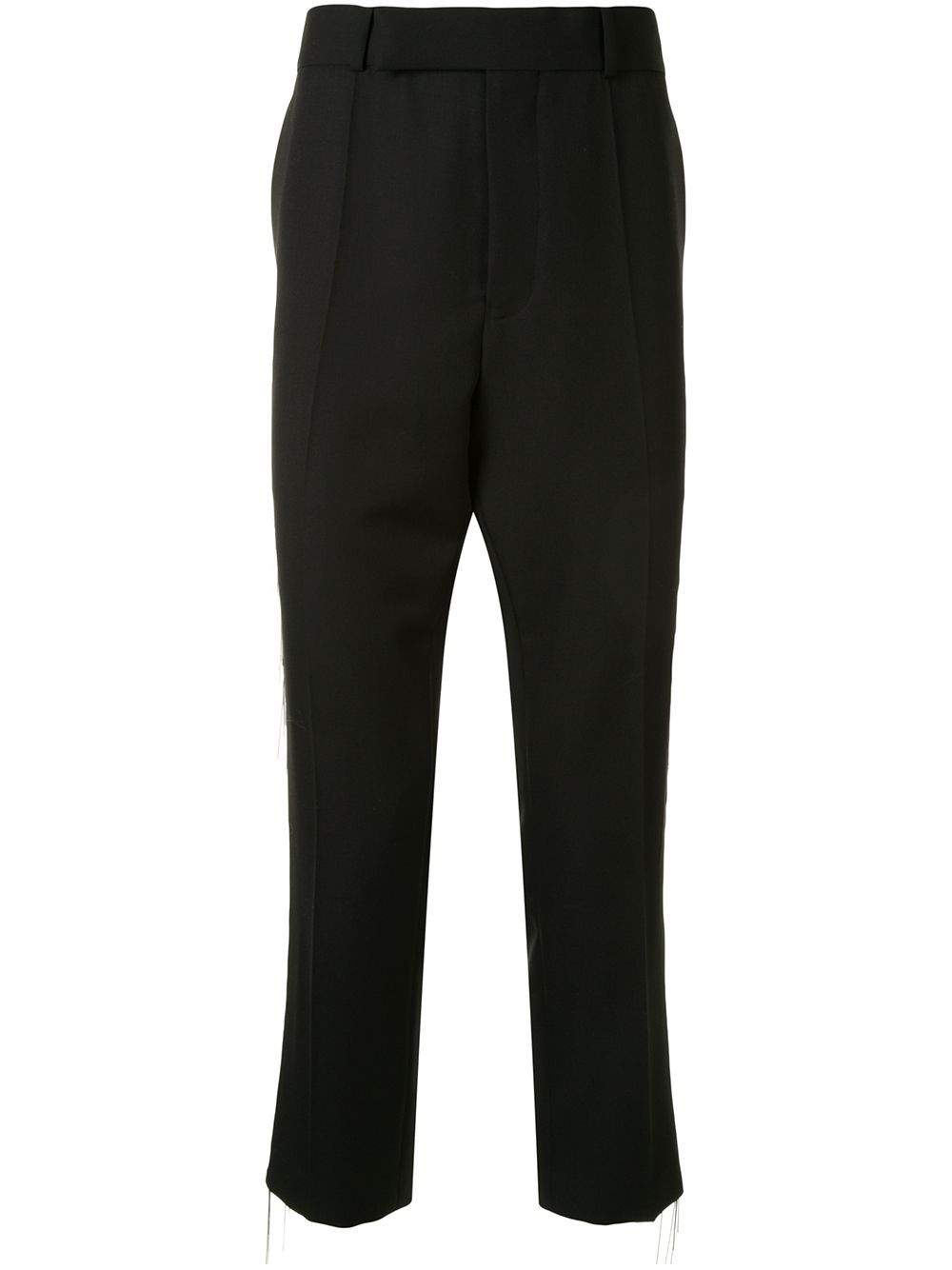Chain detail wool trousers - Black