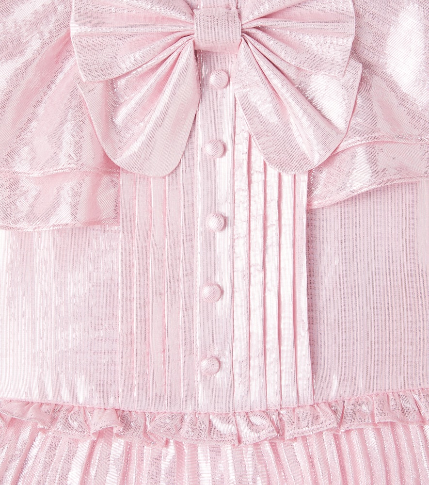 Tiered silk-blend dress
