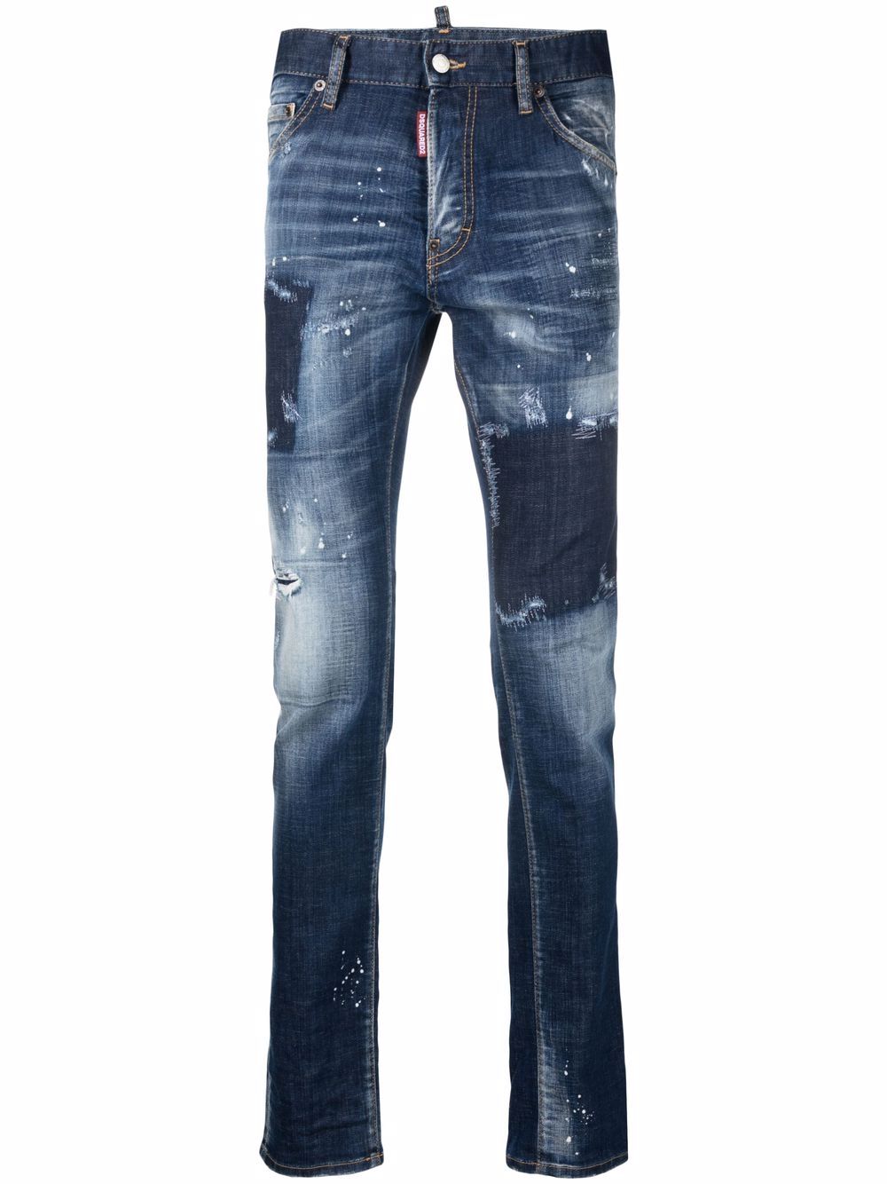 Ripped jeans in washed denim