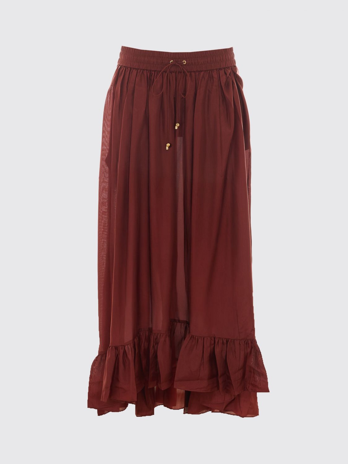 Skirt Woman color Burgundy