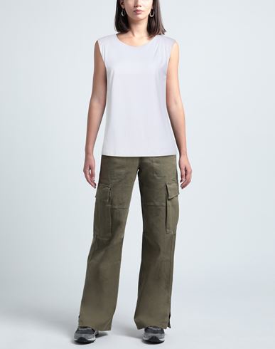 Woman Top White Size L Viscose, Elastane