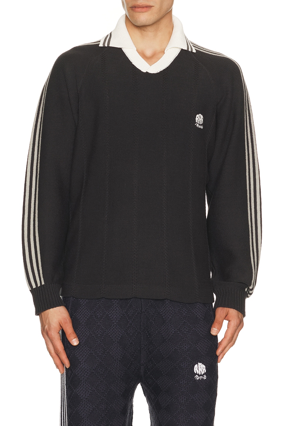 Rice nine ten Knitted Goalee Sweater in Sumi Black - Black. 2 also