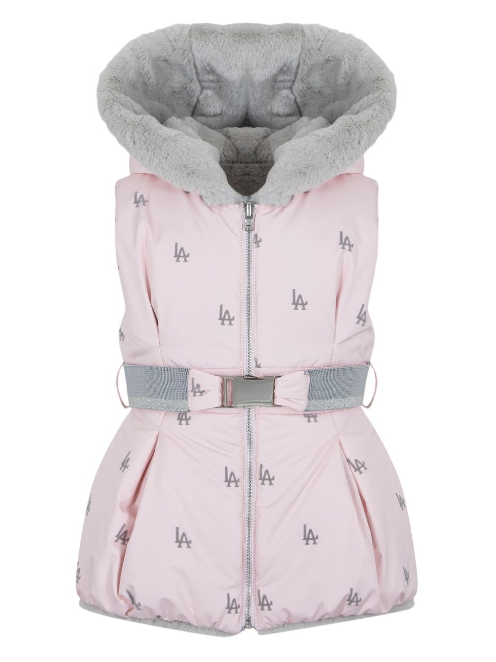 Logo-print reversible vest - Pink