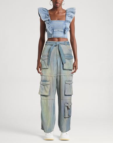 Denim Woman Jeans Blue Size 28 Cotton